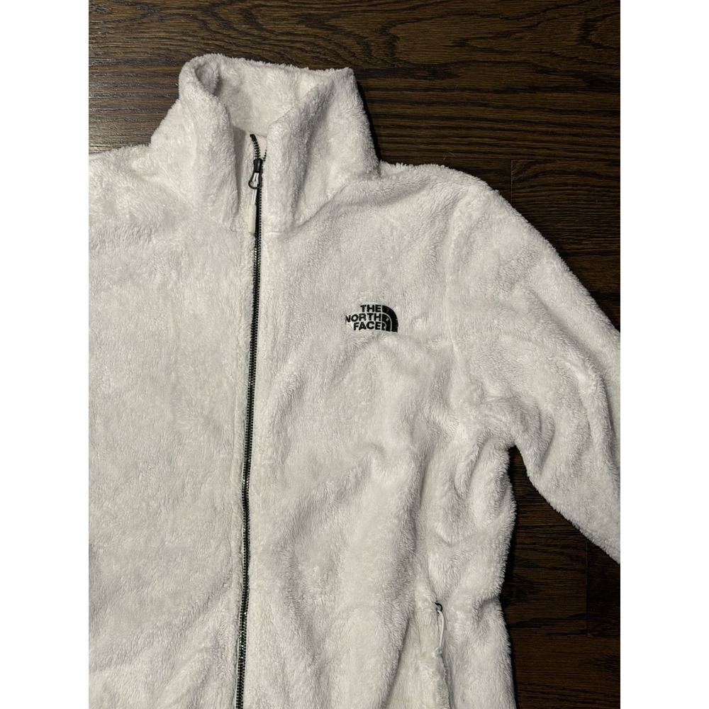 The North Face Teddy Sherpa Thick Fluffy Full Zip White Fleece Womens Medium